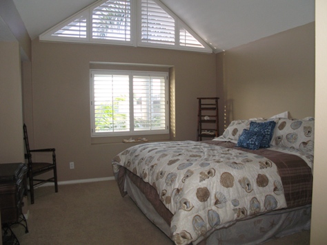 Master bedroom at Newport Shores home for sale