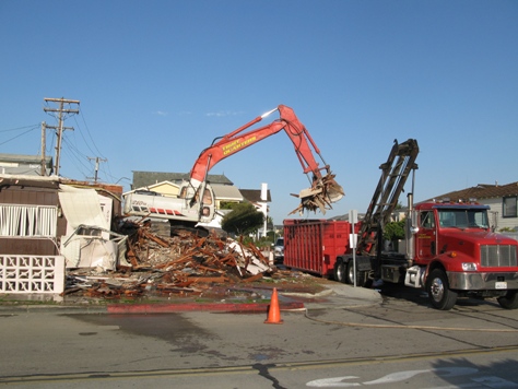 Newport Beach home under demolition