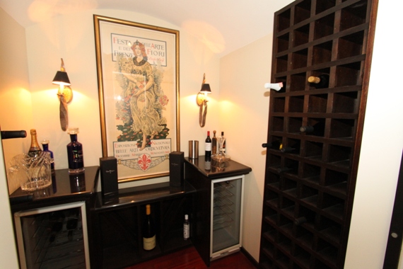Granville bar area and wine closet