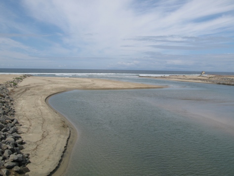 River jetty in Newport Beach