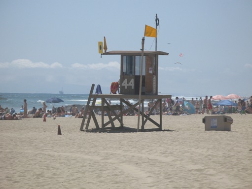 Lifeguard tower in Newport Beach