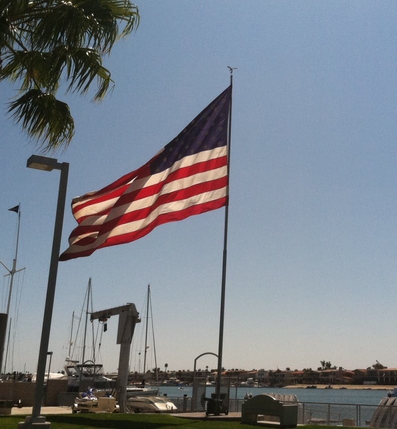 American Flag in Newport Beach