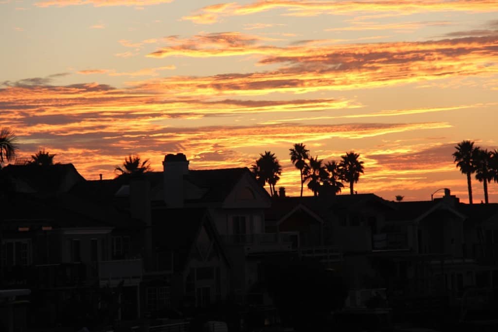 newport shores sunset october 2011