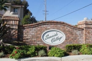 Seaside village in Huntington Beach