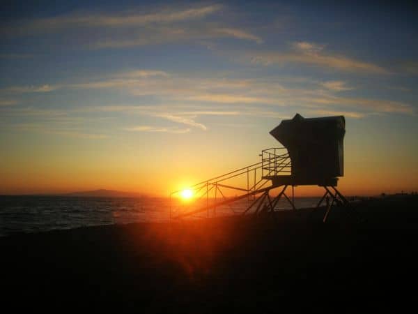 Huntington State Beach lifeguard tower