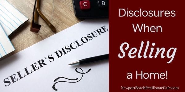 Disclosures when selling a home