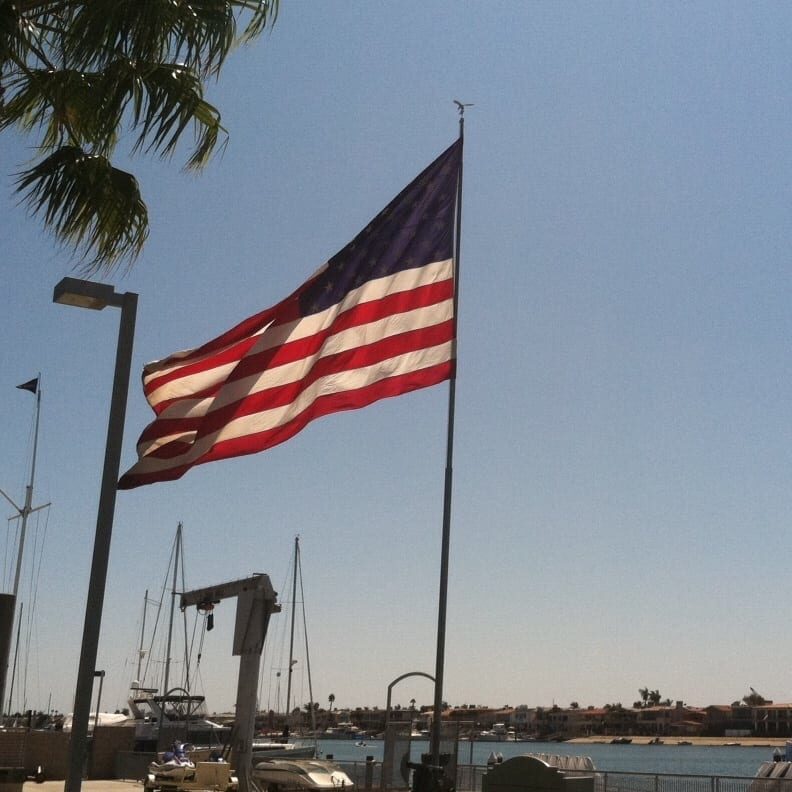 American Flag in Newport Beach